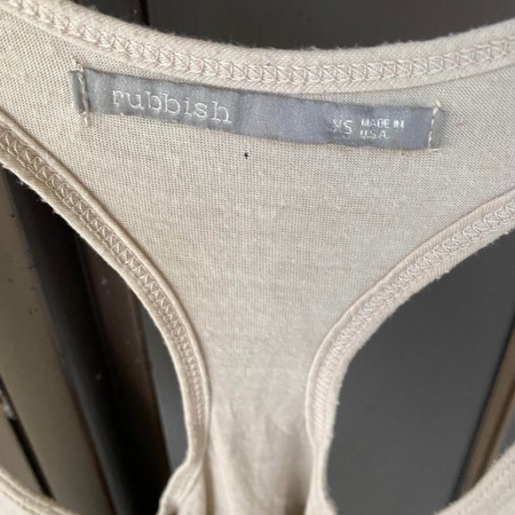 Rubbish Women's Taupe Relaxed Tank Top Extra Small - Picture 2 of 4